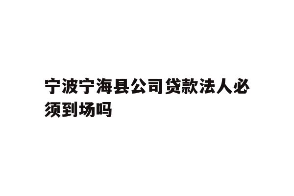 宁波宁海县公司贷款法人必须到场吗
