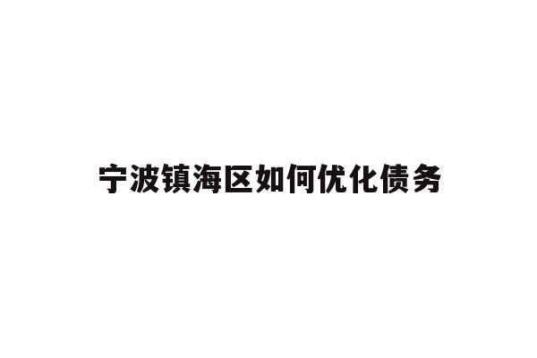 详细阅读:宁波镇海区如何优化债务 宁波镇海区如何优化债务