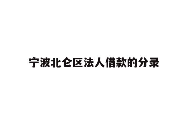 详细阅读:宁波北仑区法人借款的分录 宁波北仑区法人借款的分录