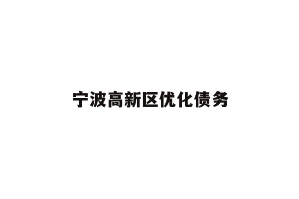 详细阅读:宁波高新区优化债务 宁波高新区优化债务