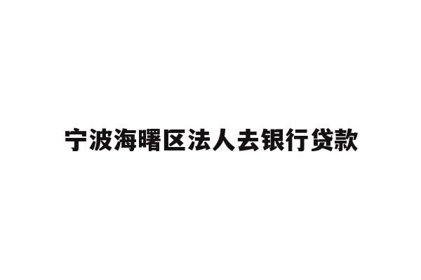 详细阅读:宁波海曙区法人去银行贷款 宁波海曙区法人去银行贷款