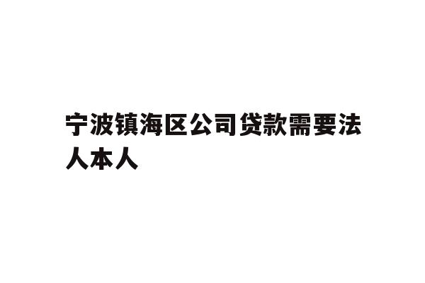 详细阅读:宁波镇海区公司贷款需要法人本人 宁波镇海区公司贷款需要法人本人