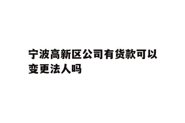 详细阅读:宁波高新区公司有货款可以变更法人吗 宁波高新区公司有货款可以变更法人吗