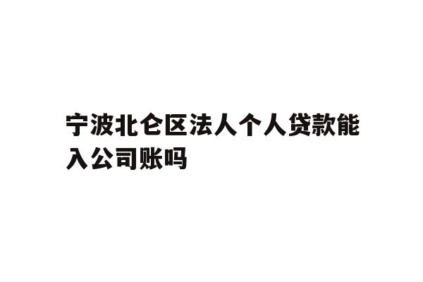 详细阅读:宁波北仑区法人个人贷款能入公司账吗 宁波北仑区法人个人贷款能入公司账吗