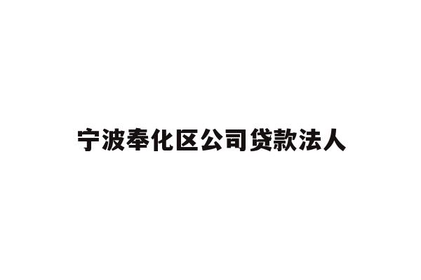 详细阅读:宁波奉化区公司贷款法人 宁波奉化区公司贷款法人
