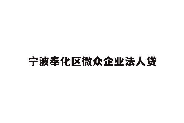 详细阅读:宁波奉化区微众企业法人贷 宁波奉化区微众企业法人贷
