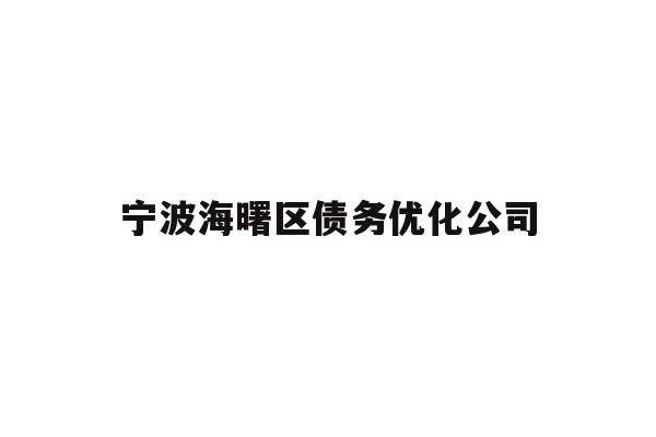 详细阅读:宁波海曙区债务优化公司 宁波海曙区债务优化公司