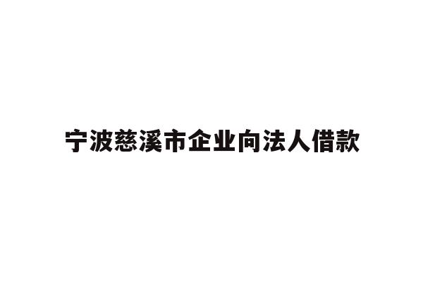 详细阅读:宁波慈溪市企业向法人借款 宁波慈溪市企业向法人借款