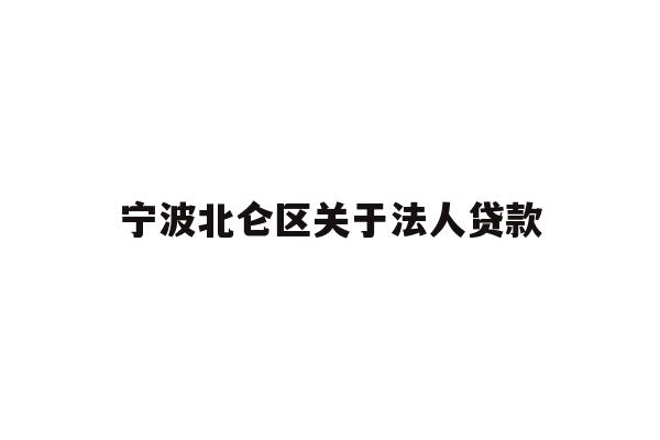 详细阅读:宁波北仑区关于法人贷款 宁波北仑区关于法人贷款