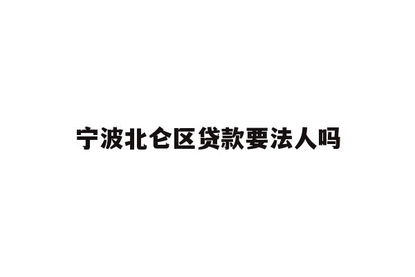 详细阅读:宁波北仑区贷款要法人吗 宁波北仑区贷款要法人吗