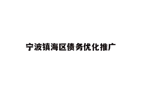详细阅读:宁波镇海区债务优化推广 宁波镇海区债务优化推广