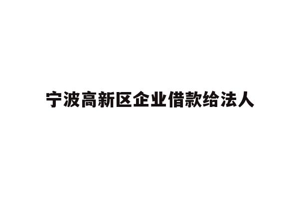 详细阅读:宁波高新区企业借款给法人 宁波高新区企业借款给法人