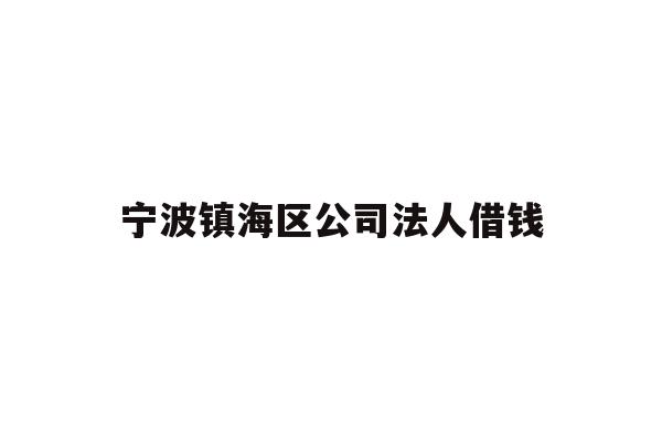详细阅读:宁波镇海区公司法人借钱 宁波镇海区公司法人借钱
