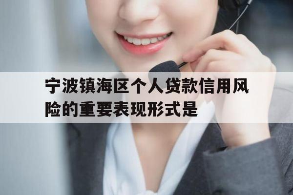 宁波镇海区个人贷款信用风险的重要表现形式是