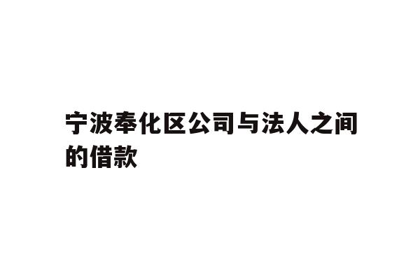 详细阅读:宁波奉化区公司与法人之间的借款 宁波奉化区公司与法人之间的借款
