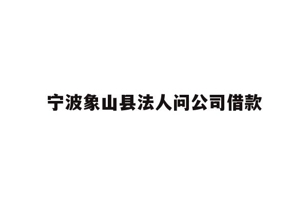 详细阅读:宁波象山县法人问公司借款 宁波象山县法人问公司借款