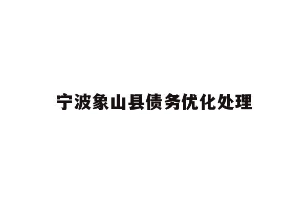 详细阅读:宁波象山县债务优化处理 宁波象山县债务优化处理
