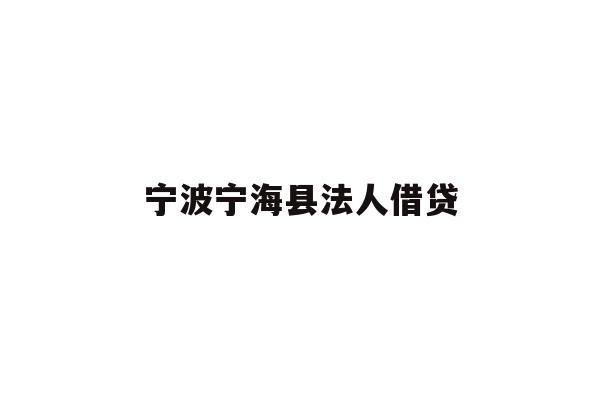 详细阅读:宁波宁海县法人借贷 宁波宁海县法人借贷