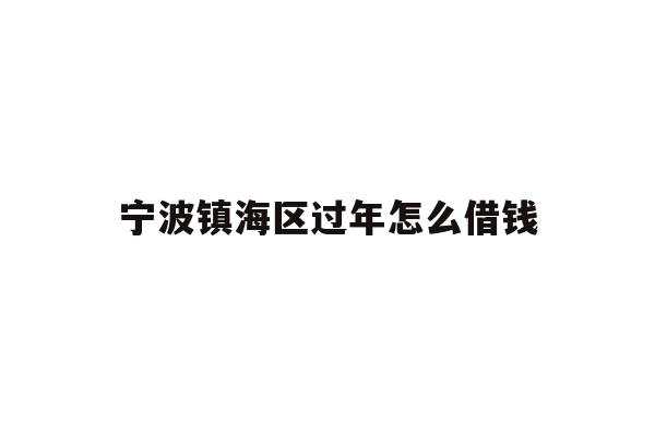 宁波镇海区过年怎么借钱