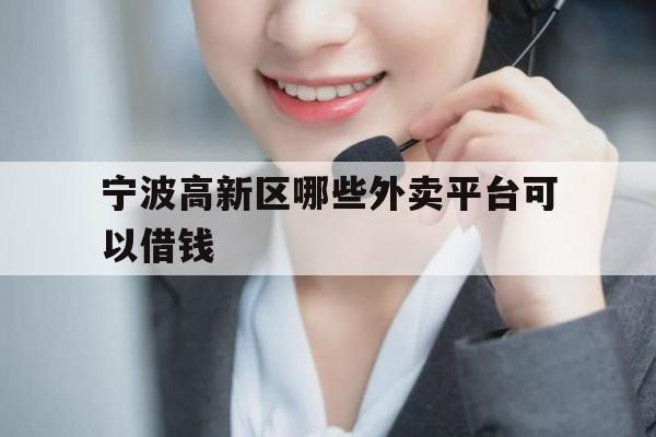 宁波高新区哪些外卖平台可以借钱